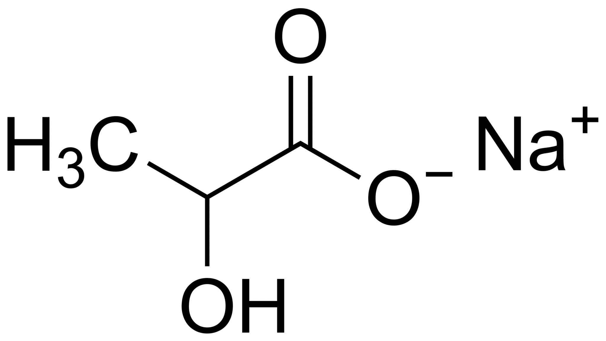 Natriumlaktat Strukturformel